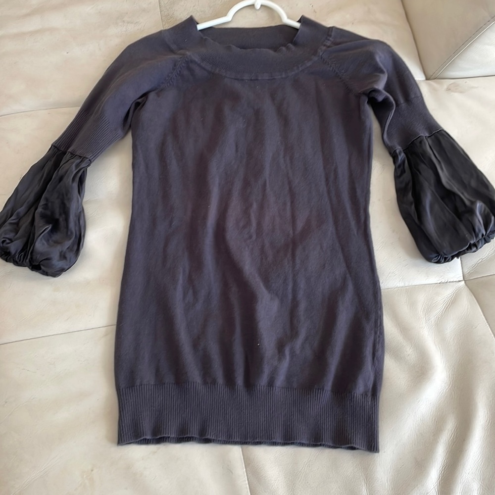 Tracy M pullover with silk puffy sleeves